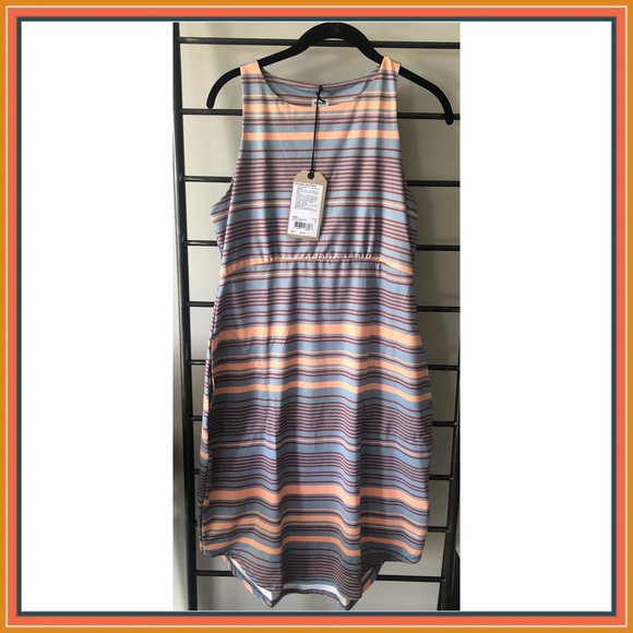 NWT PrAna emerald lake dress red clay stripe women’s - Picture 4 of 5